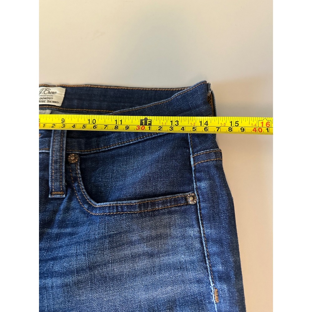 J. Crew Lookout High Rise Skinny Distressed Jeans | Size 28 Petite - Picture 6 of 8